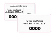 Štítky pro revize elektrospotřebičů dle ČSN 33 1600 ed. 2
