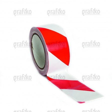REFLEXNÍ páska červeno/bílá PRAVÁ, 50mm x 15m
