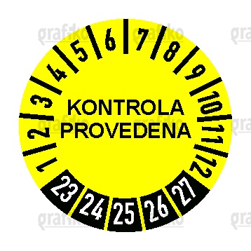 KONTROLA PROVEDENA TYP 52 2023/27 ŽLUTO/ČERNÁ